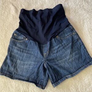 Women's Blue Maternity Denim Shorts Size M Liz Lange Maternity